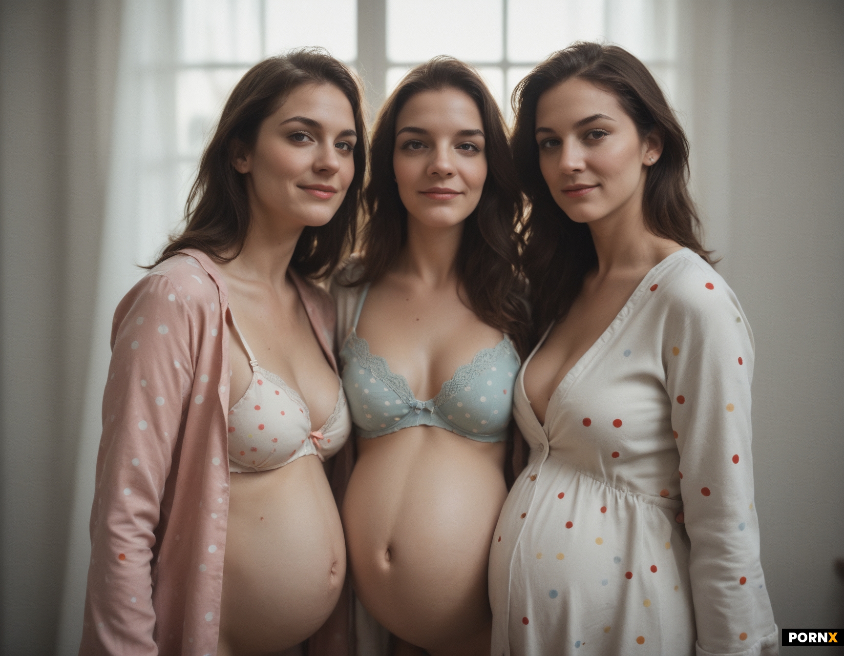 two Pregnant Women with one husband