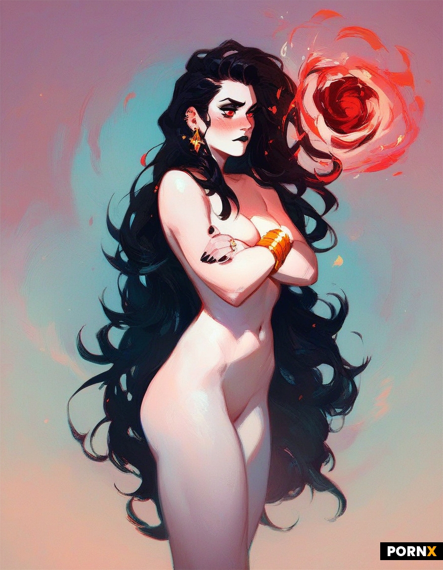 naked goth demon