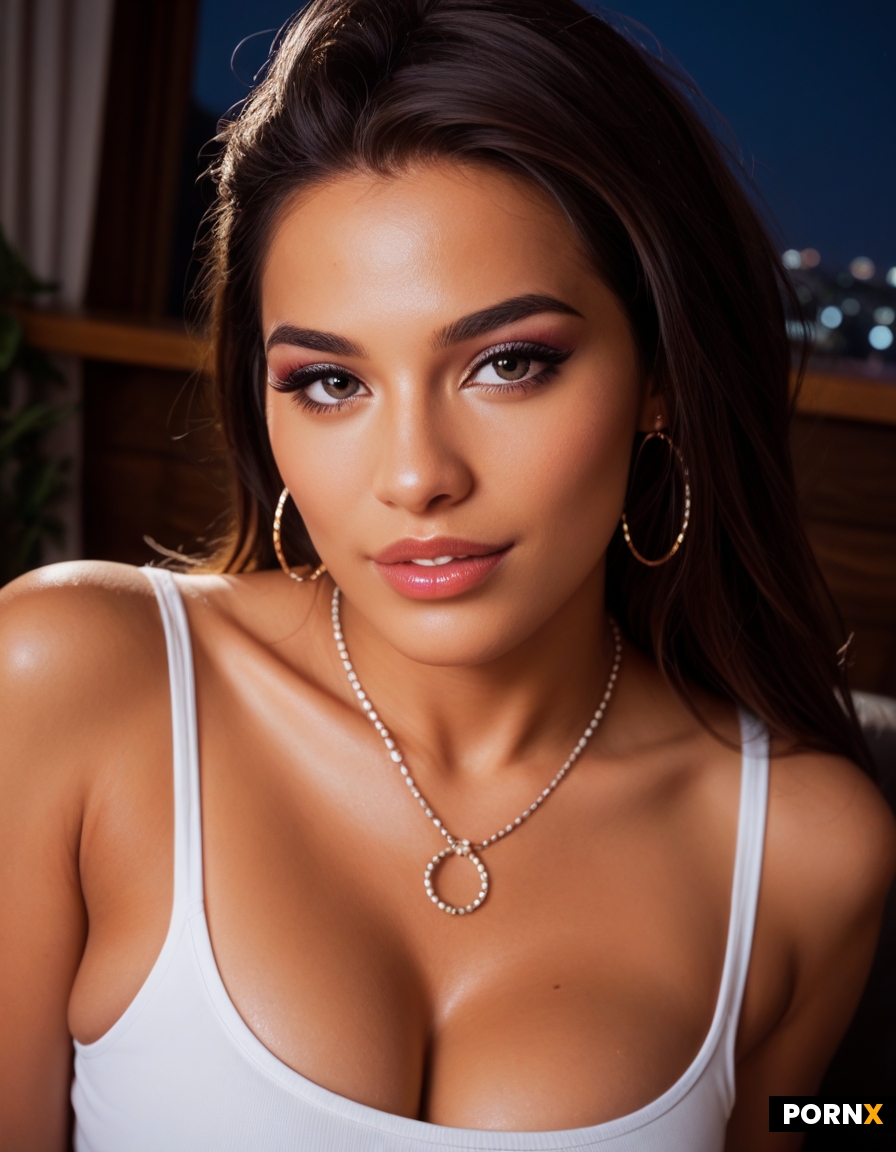Close up on her party top
