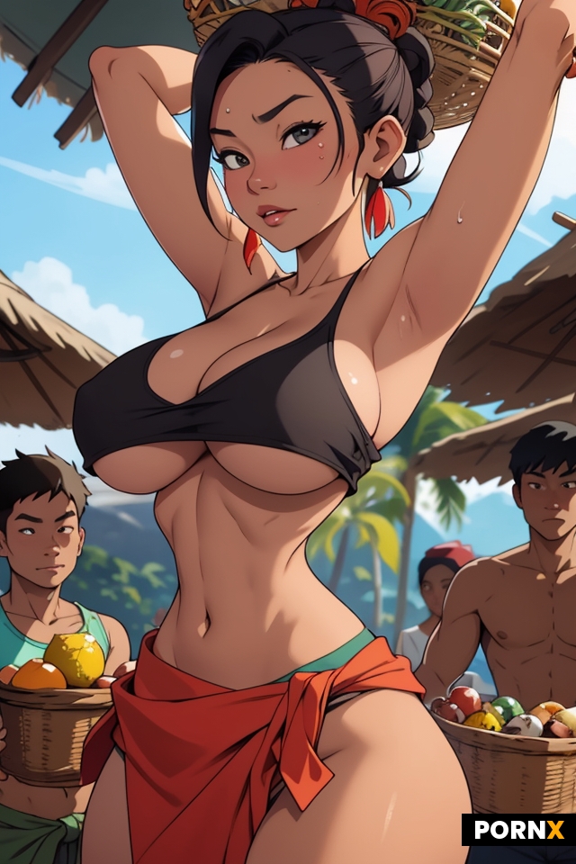 an 18 year old indonesian woman with fit body and a gigantic fake tits