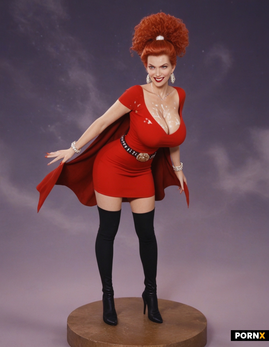 Ultimate Dynamic overdramatic maniacal retro vintage comic superheroine