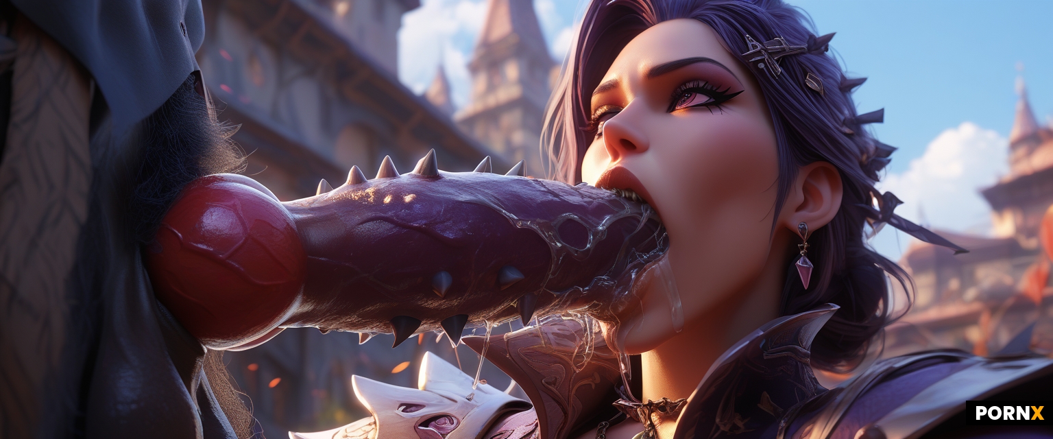 Barbed cock in mouth