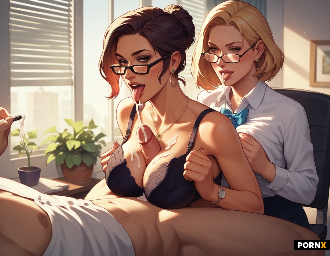 Two secretaries in the office