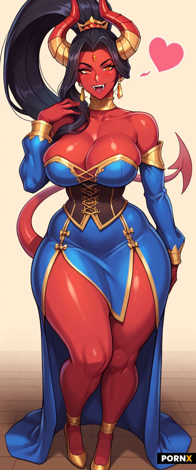 2 Red skinned demon women