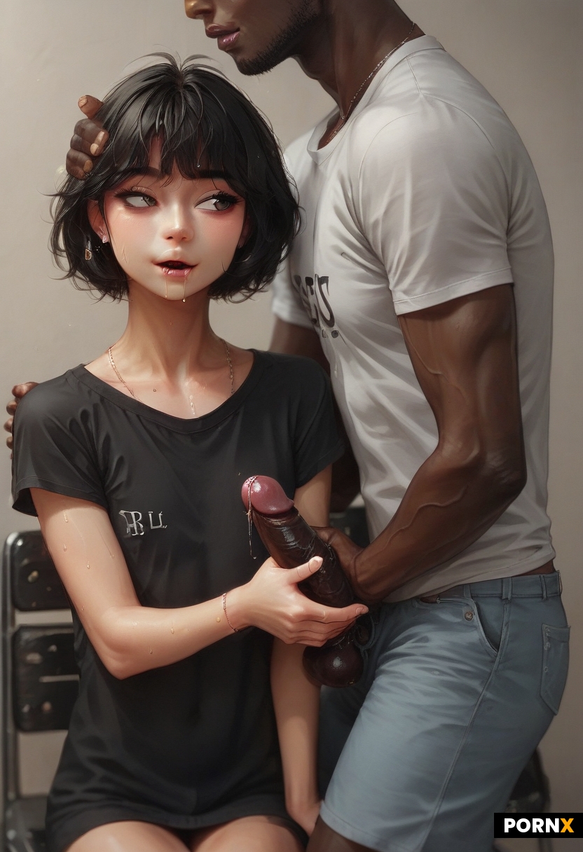 Interracial+ Blow Job+ 1 Black Male age 18+He is Wearing t-shirt+ 1 Korean Female