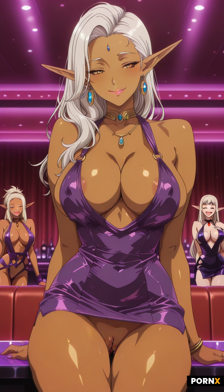cute elf girls with golden brown skin