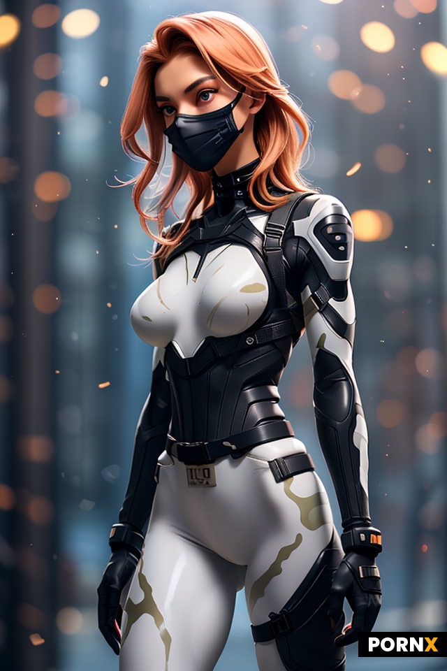 futuristic copper female soldier barely legal 18 years old