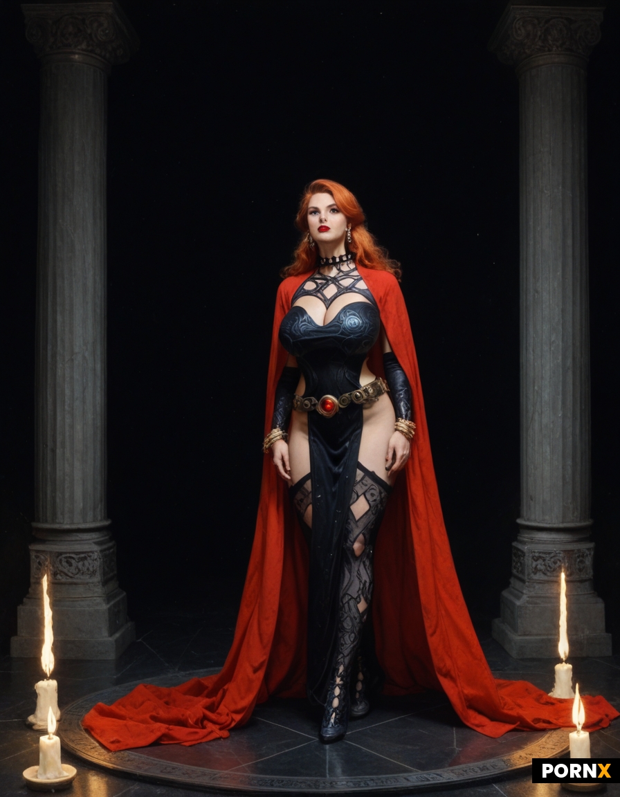 Dynamic overdramatic maniacal futuristic comic siren supervillain succubus seductress diva