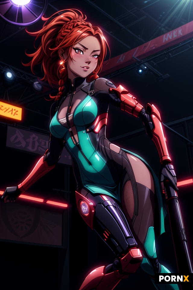 scene_description: A beautiful 25-year-old Japanese woman on stage in night club