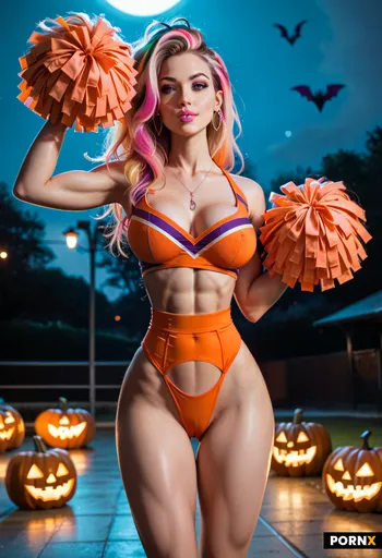 a hot slutty bimbo cheerleader