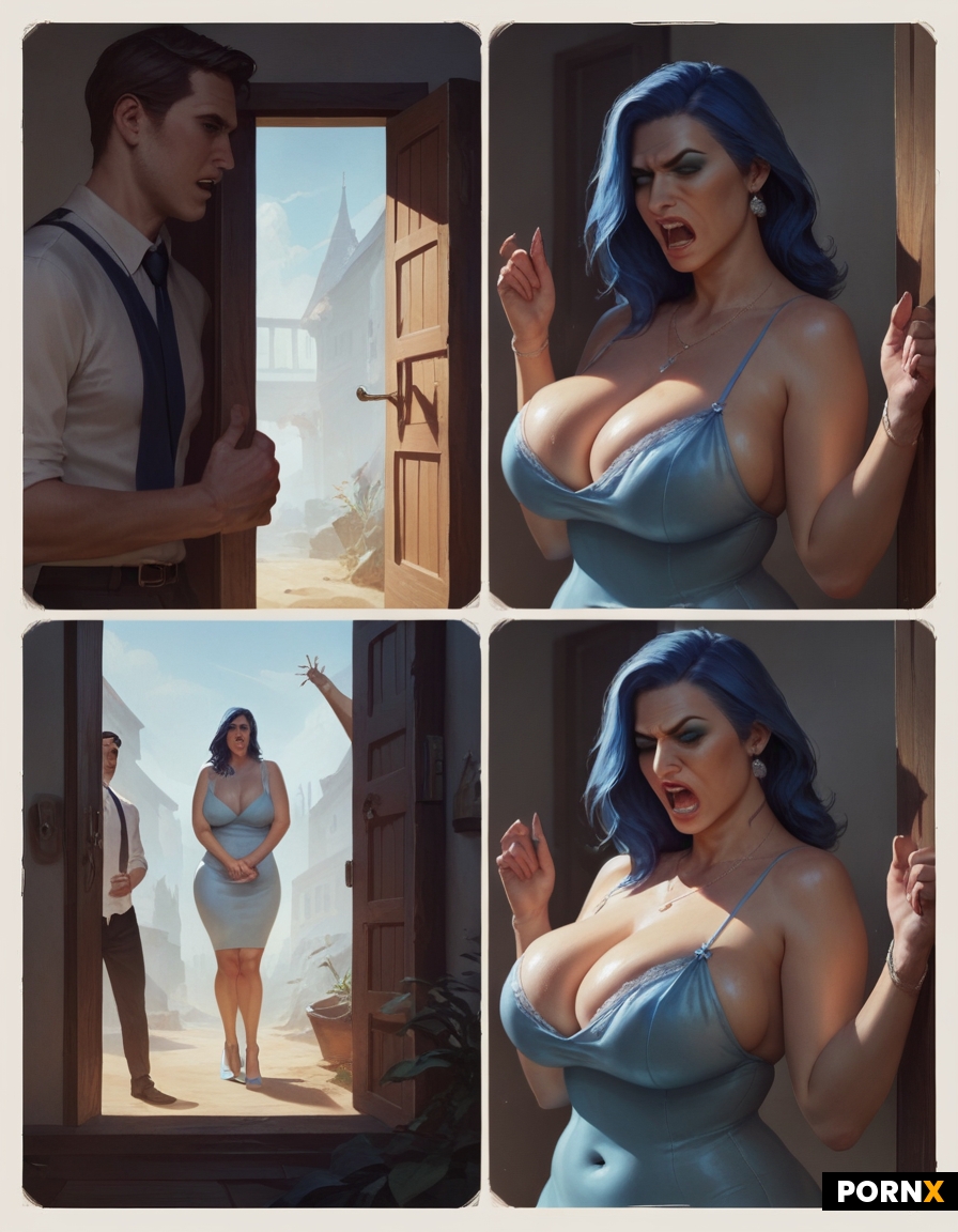 Dark medium hair haired Busty mother