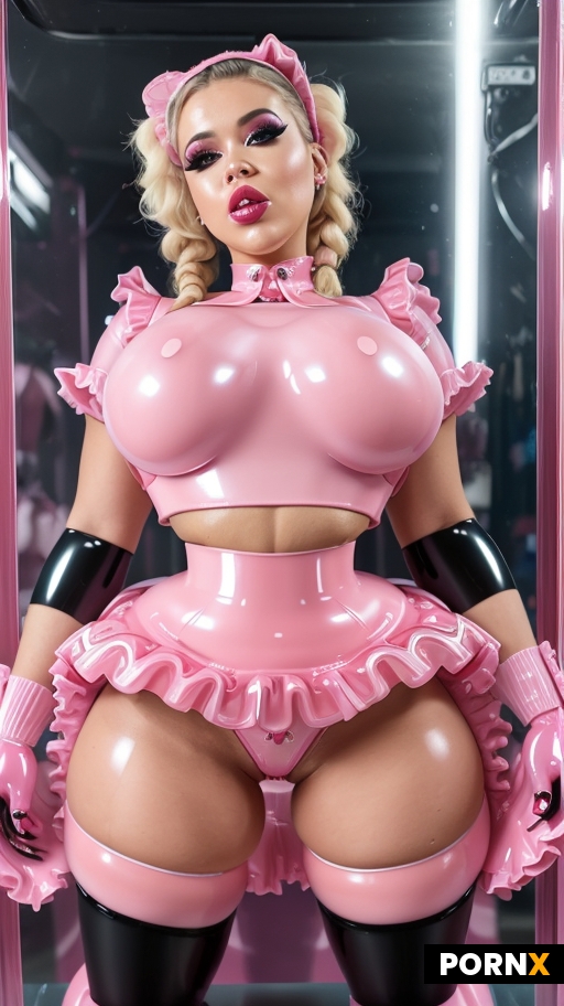 Hyperfeminine bimbo robot android