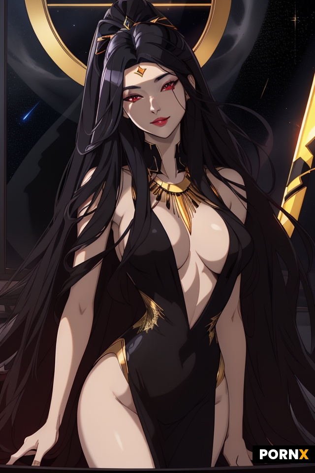 she has red eyes