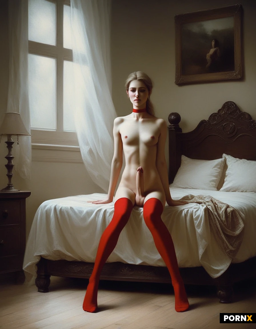 2_futas, Futa on futa,two skinny_femboys (skinny_femboy:1.8)anal sex,masturbating,short blond hair,red sexy underwear,red stockings and a red belt,jewelry on the ears and neck,orgasm face,red choker,skinny Penis (medium Penis:0.9),medium breasts (medium breasts:1.9),bedroom,
soft light,Realistic,ultra detailed face,ultra detailed cock and balls,full body view,front view