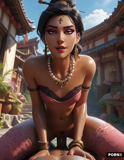 Small size dark Indian woman