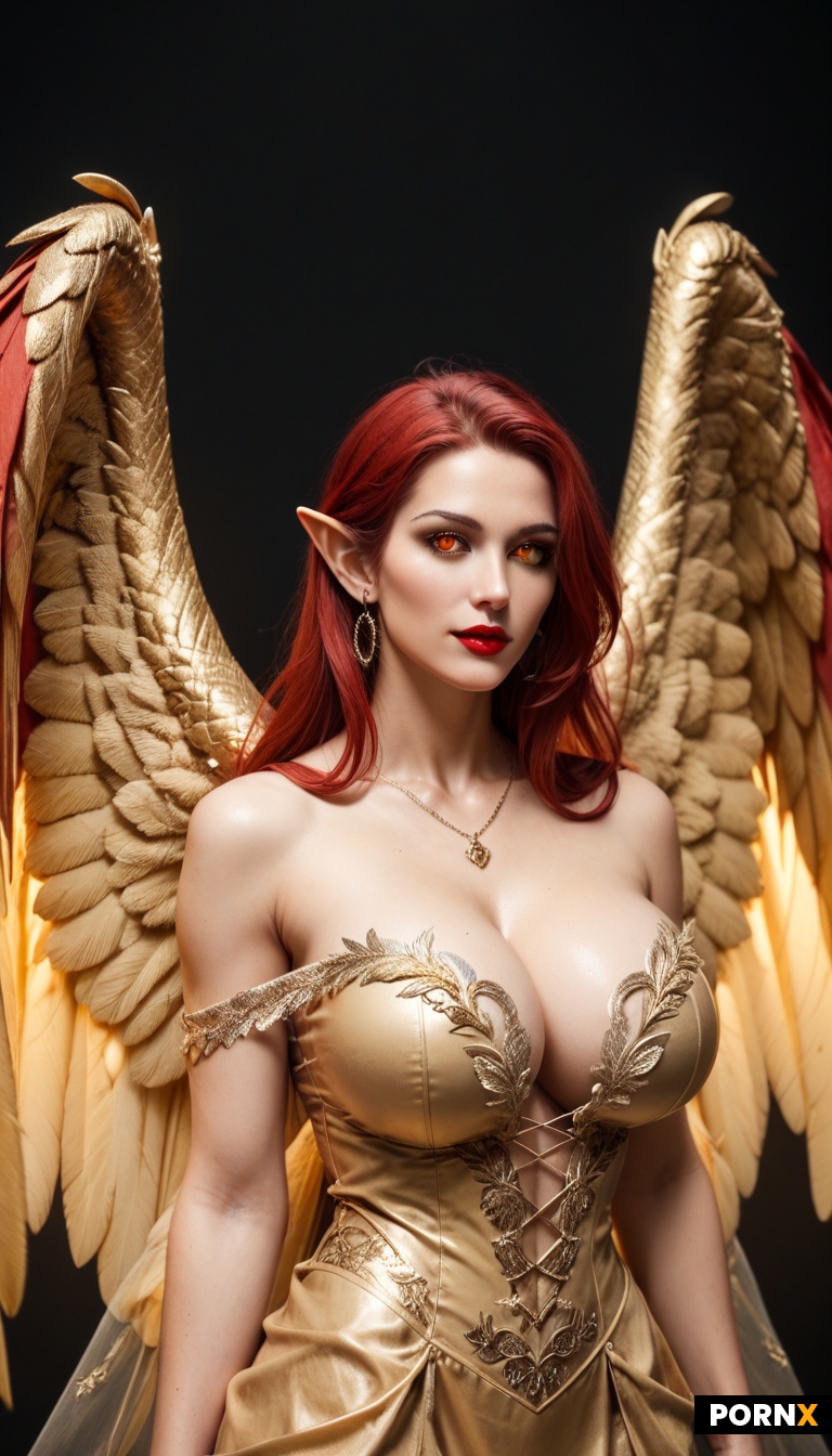 sexy female elven red hair long pointed ears
