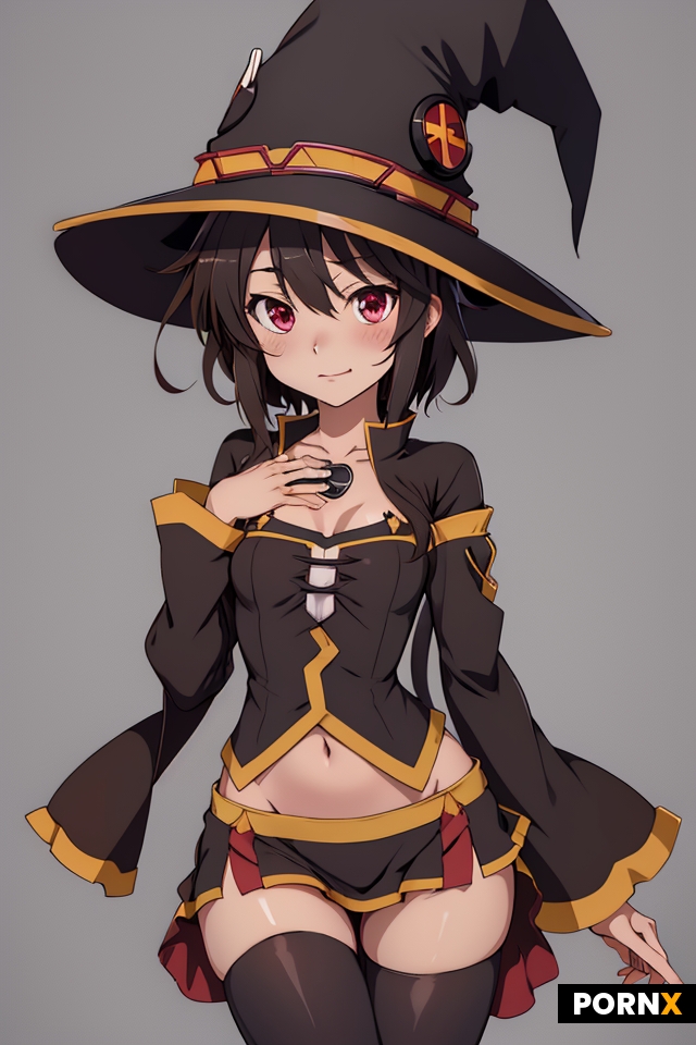 Konosuba megumin witch hat flat chest skinny