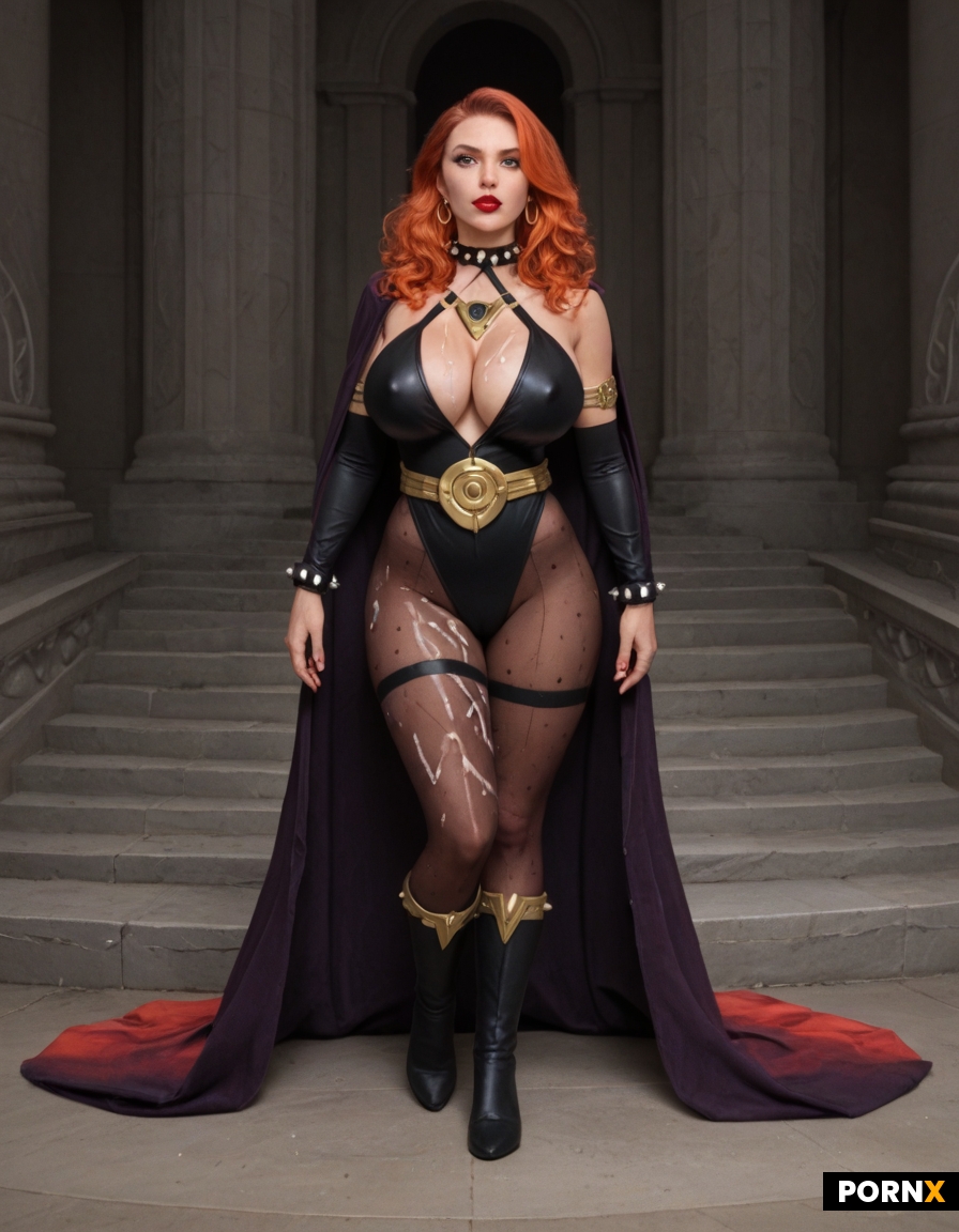 Dynamic overdramatic maniacal futuristic comic siren supervillain succubus seductress diva