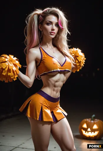 a hot slutty bimbo cheerleader