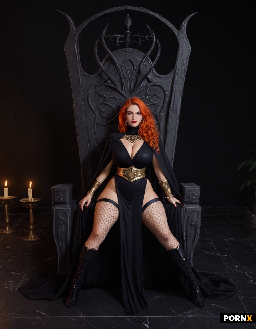 Dynamic overdramatic maniacal powerful comic rogue siren supervillain succubus seductress