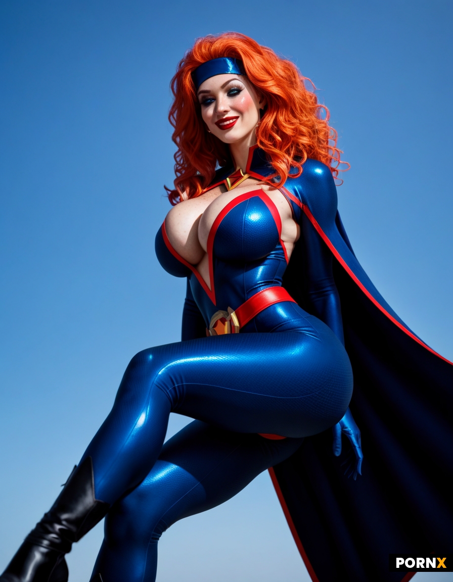 Dynamic dramatic Erotic futuristic scifi comic superhero villain