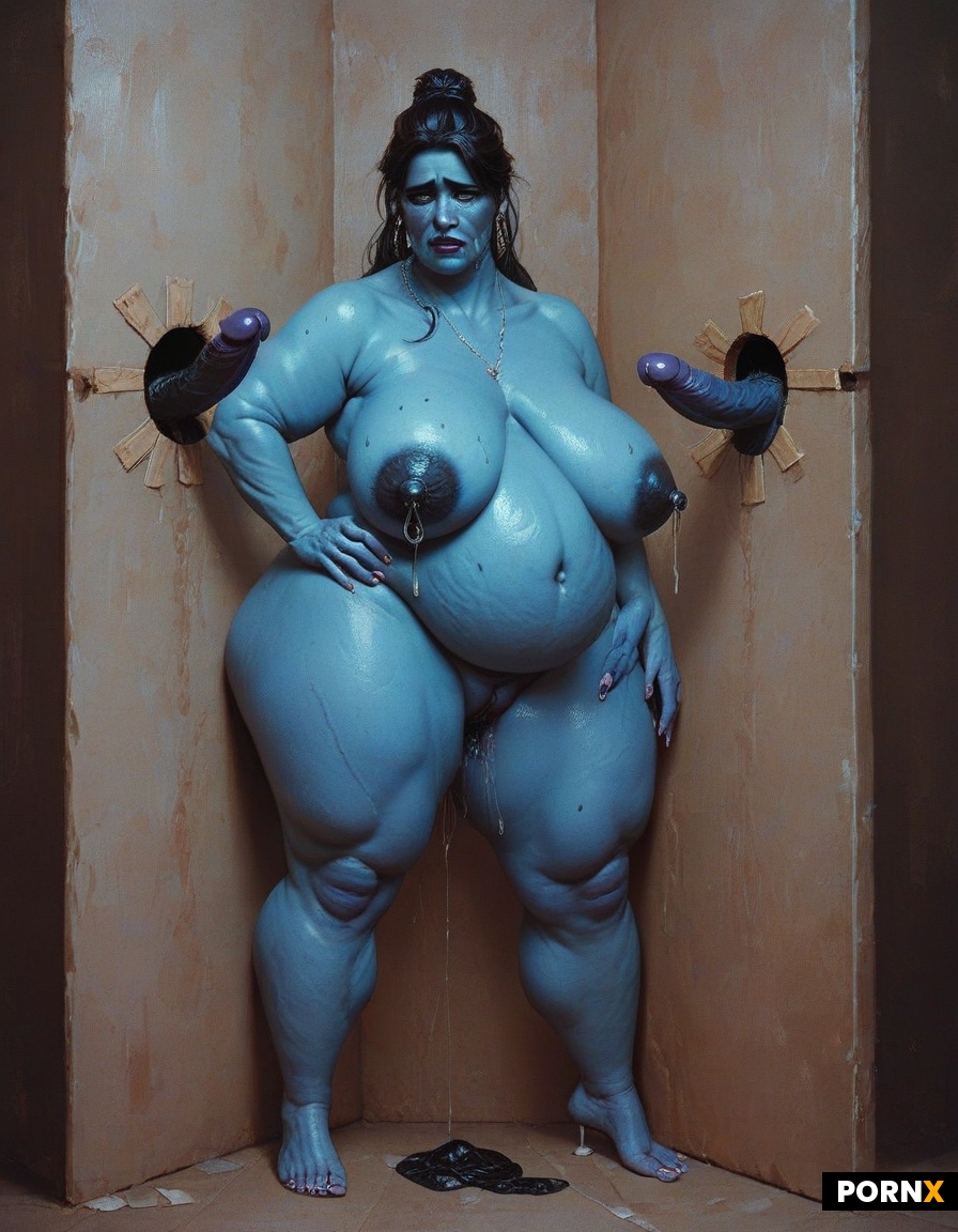 Standing pending over fat big thighs Q room full of multiple so fat obasan milfed mom with Big fat p