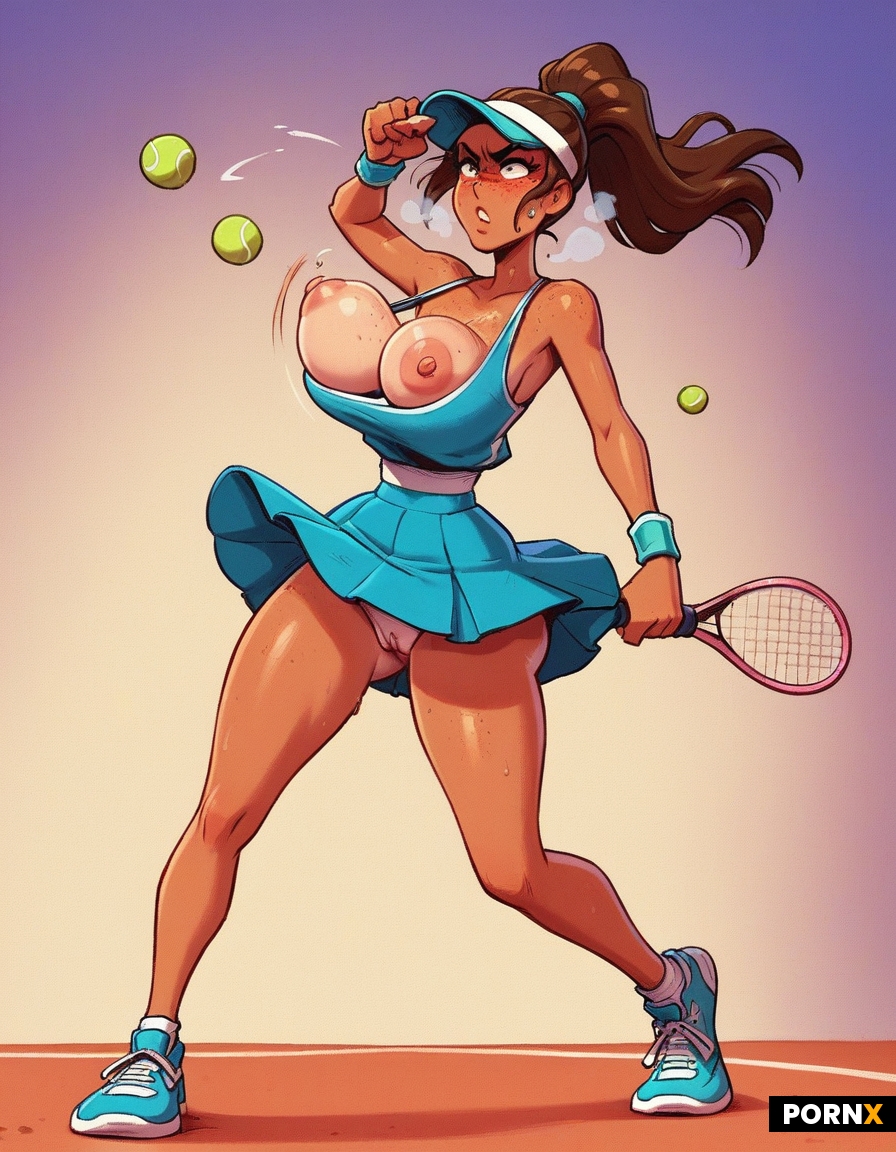 Woman playing tennis