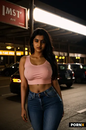 An alluring 25-year-old Indian woman with glossy