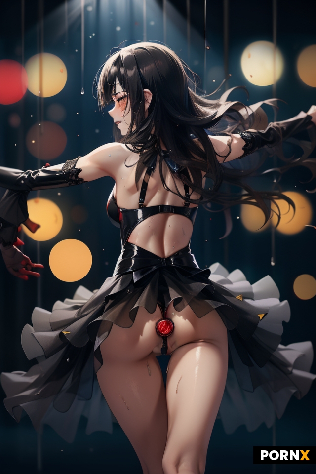Thin female with long black hair