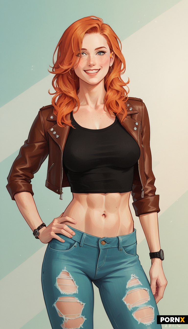 Cropped leather jacket over a fitted black tank top
