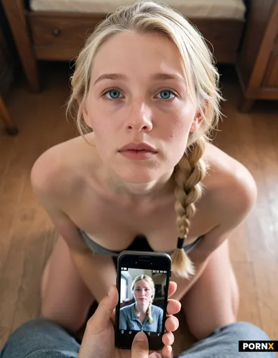 Photorealistic first-person POV photo taken from above