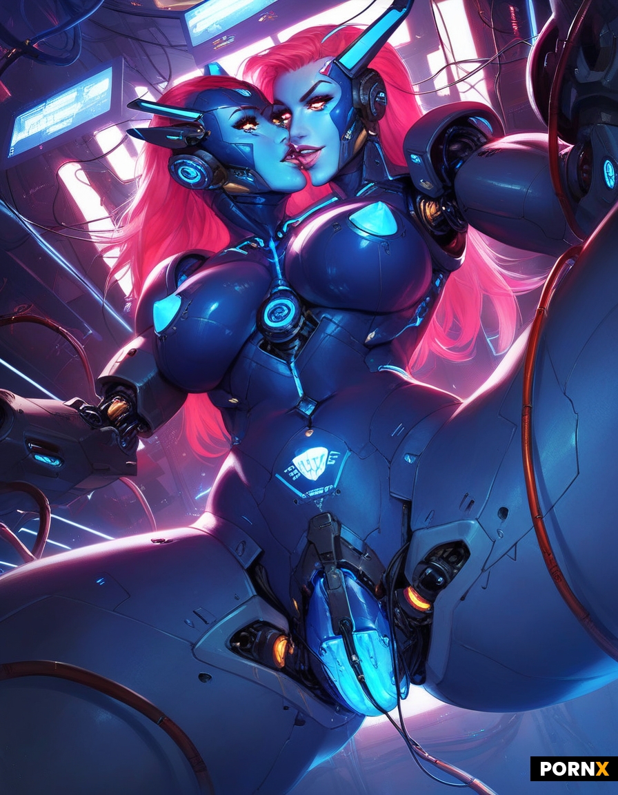 Two robot woman