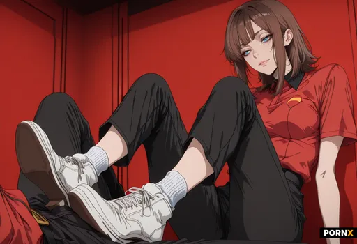 Red fast food uniform