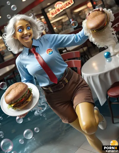 high definition  pretty woman waitress