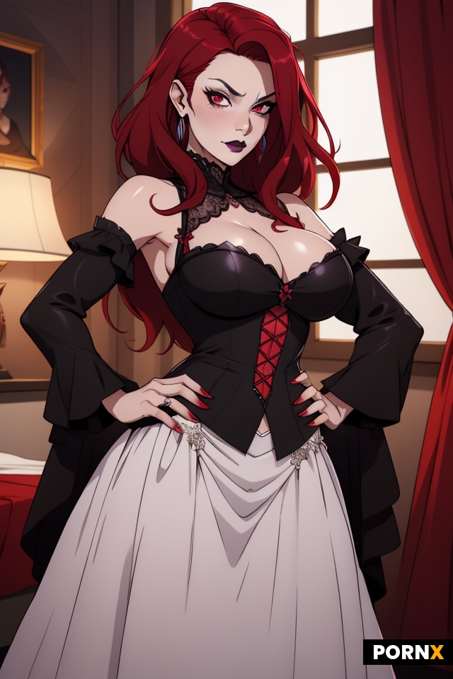 sexy beautiful busty goth witch