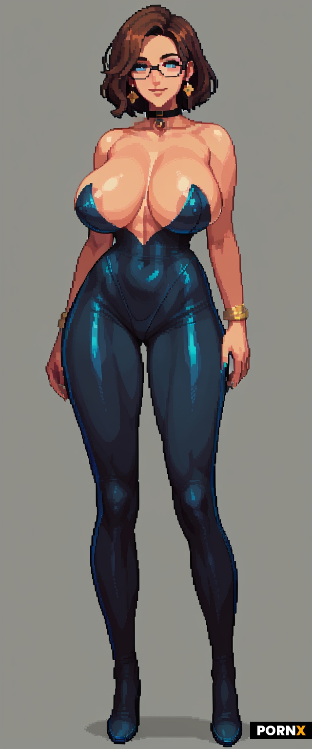 Busty slim woman