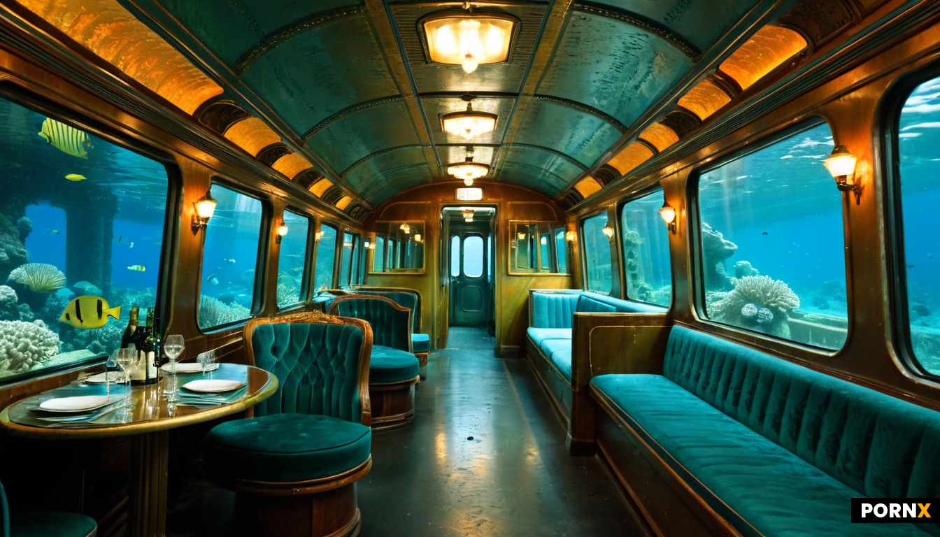 Elegant victorain train interior