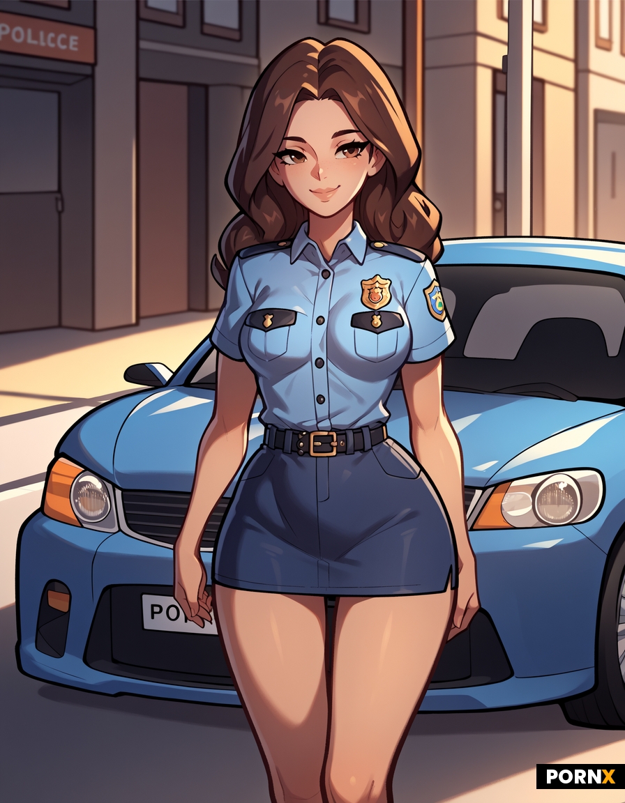 standing against car