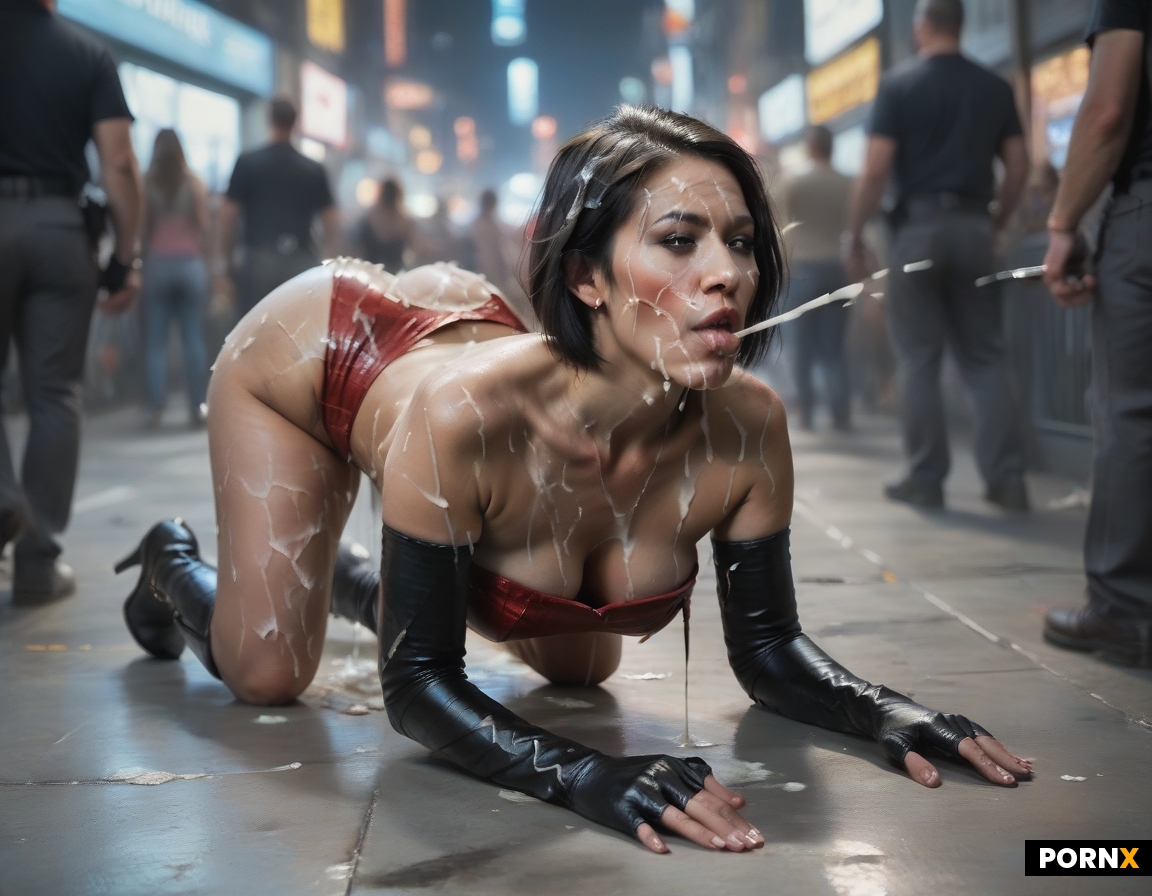 Astonishing Ada Wong in a rough and sloppy gangbang with a crowd of black gangsta rappers