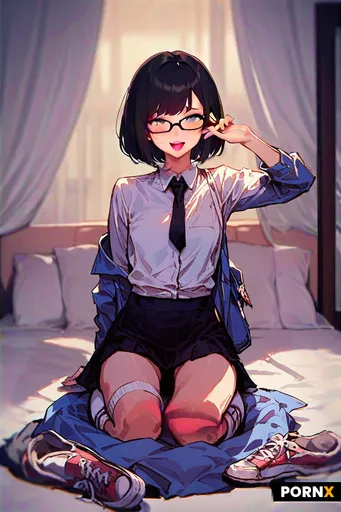 give her high thigh white socks