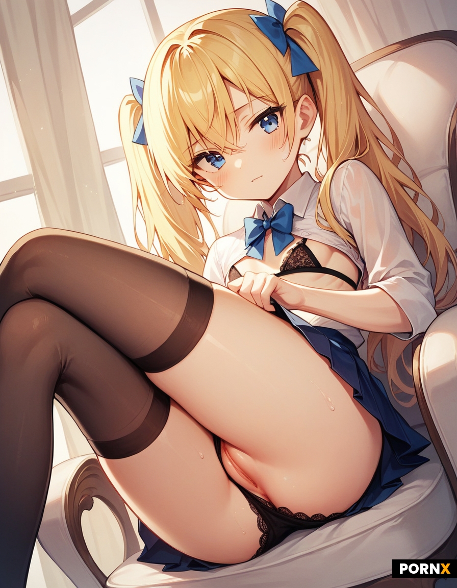 sitting on a chair