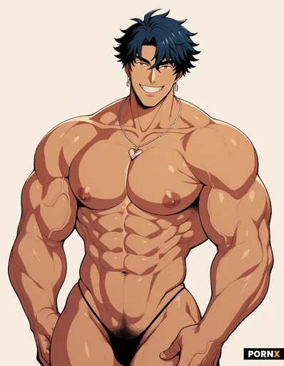 Anime transgender LGBTQ individual with god hormones body