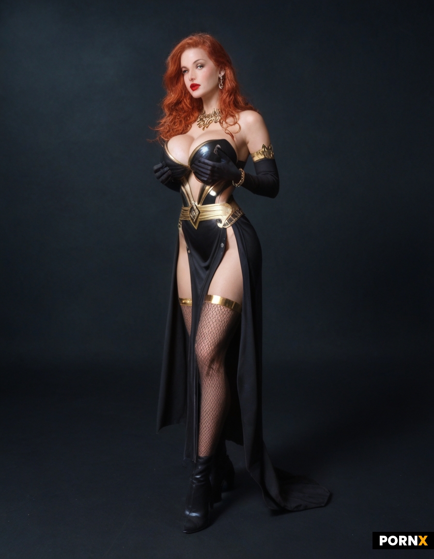 Dynamic overdramatic maniacal futuristic comic siren supervillain succubus seductress