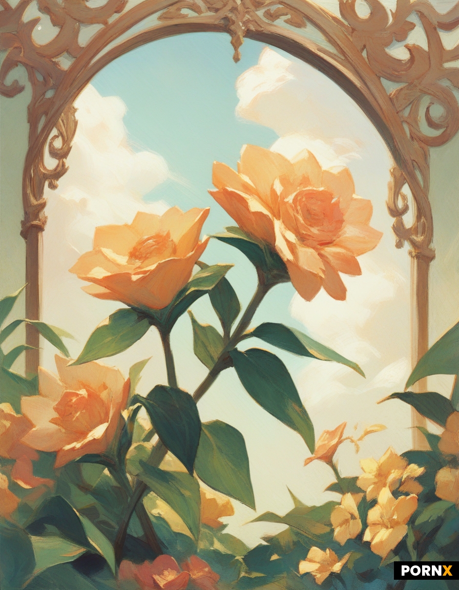Bublebee on flower + the style of oil painting with large brush strokes