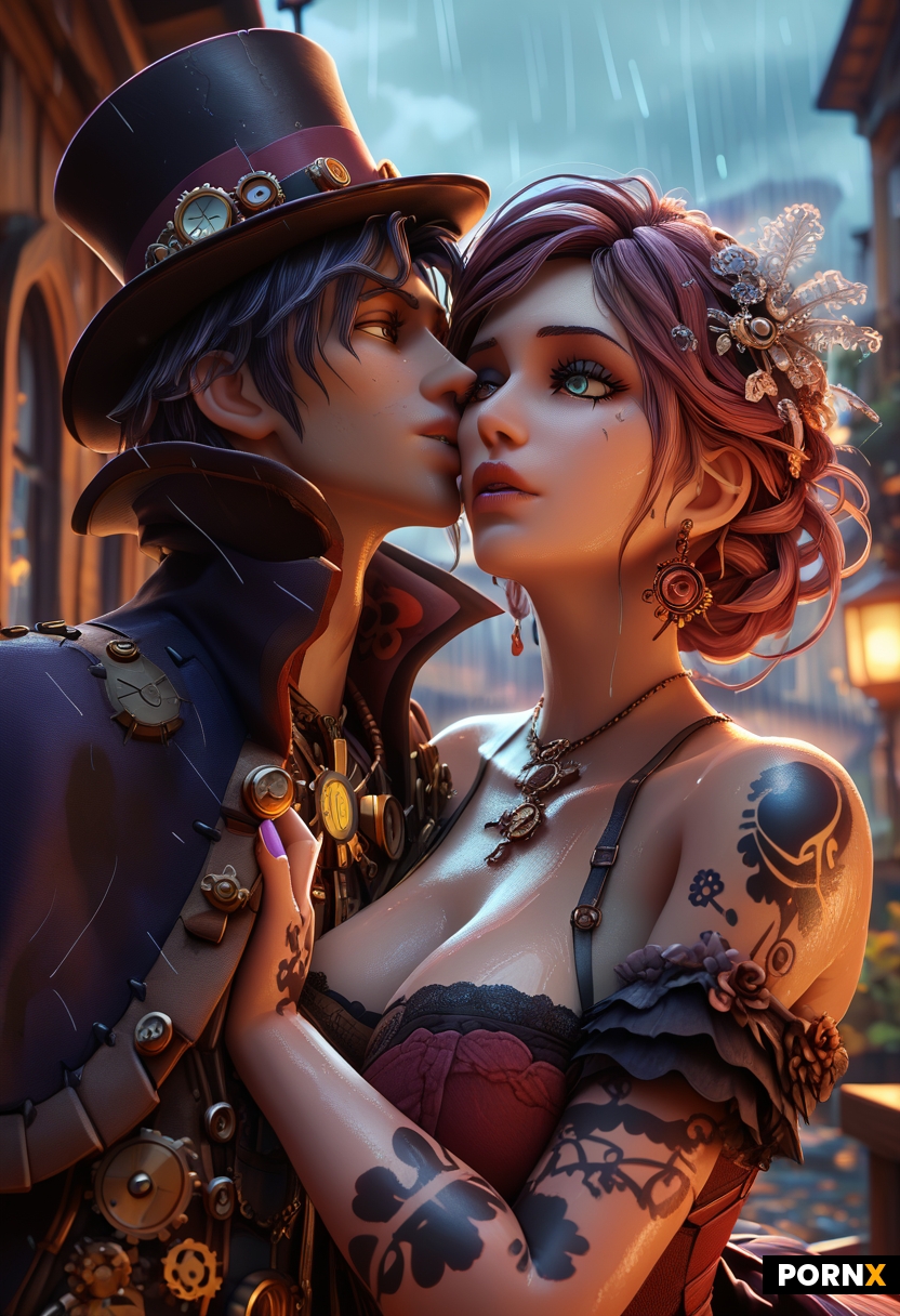 in a steampunk version of nighttime london