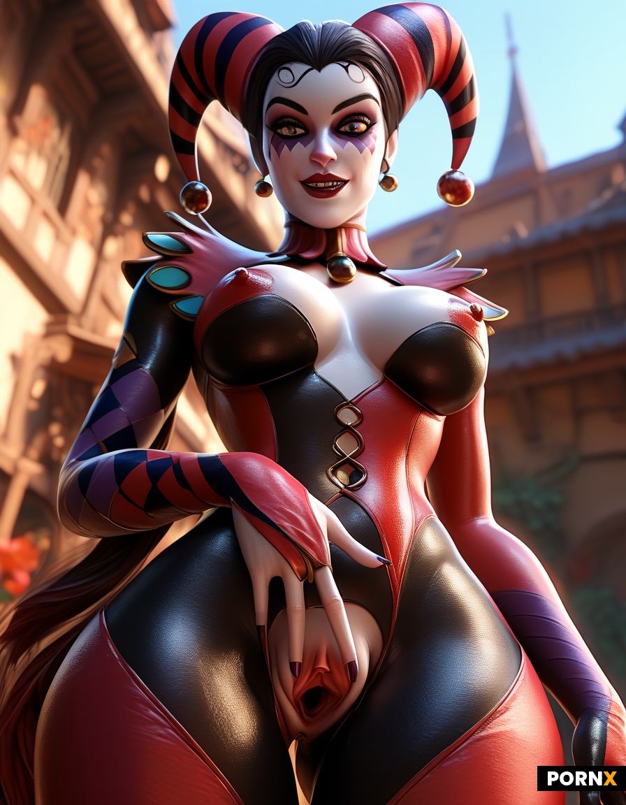 Harlequin woman