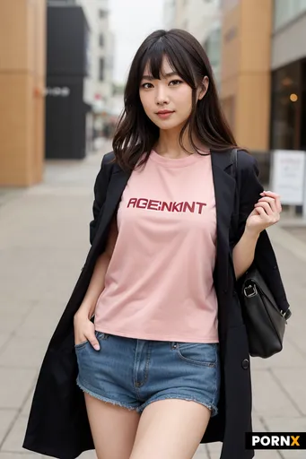 サイバーパンクな服装、正面からアナルを見せつけている
