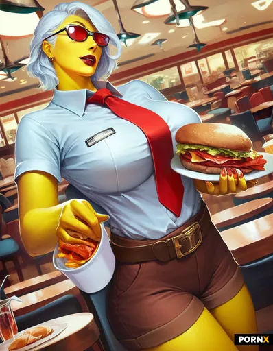 high definition pretty woman waitress