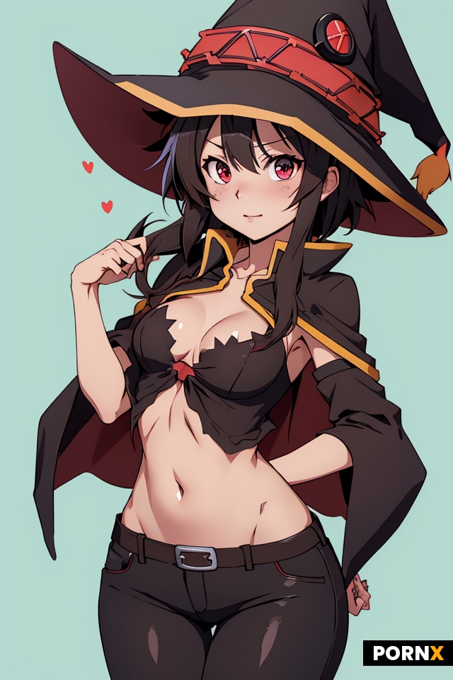 Konosuba megumin witch hat flat chest skinny