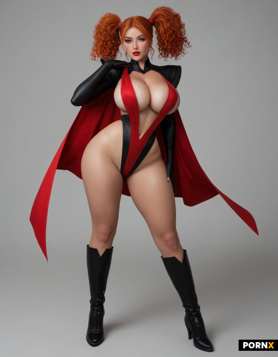 Dynamic dramatic Erotic cartoon supervillain